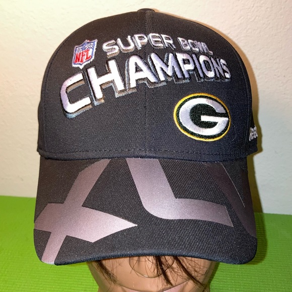 Lot of 3 Green Bay Packers NFL Hats super bowl champions, Reebok & team apparel - Picture 5 of 9